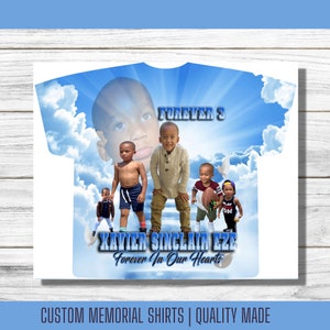 Custom All over printed Memorial T-shirt, In loving memory| Heavenly Birthday