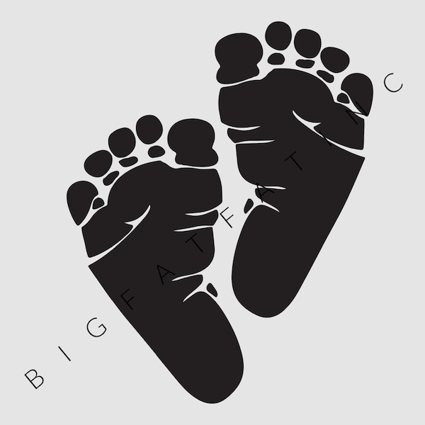 BABY Feet SVG/ PSD/ Png Instant Download/ Cricut/ Silhouette