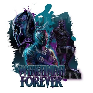 Black Panther WAKANDA FOREVER Sublimation Design-PNG file| Instant Download