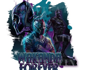 Black Panther WAKANDA FOREVER Sublimation Design-PNG file| Instant Download