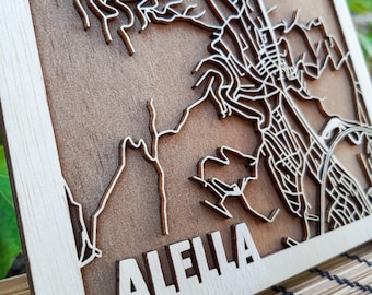 Wooden Map / Wooden Decorative Map