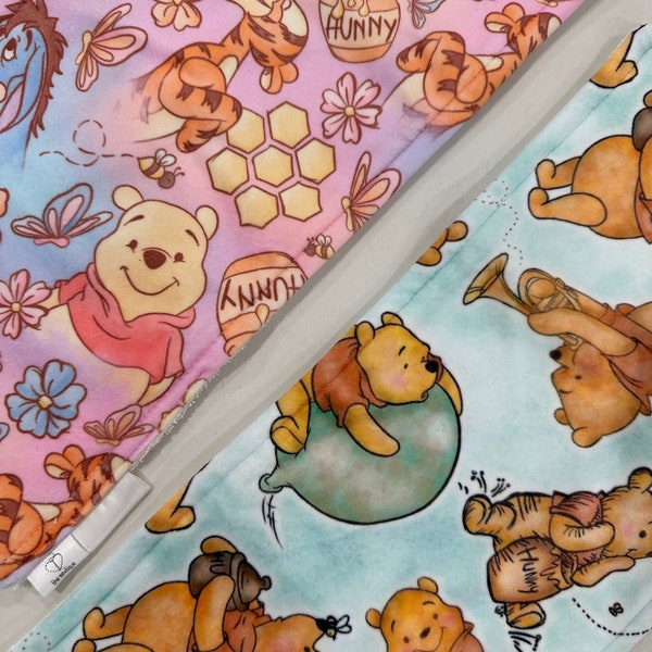 Winnie the Pooh Minky Burp Cloth Set. Each 17"x8"