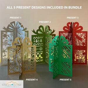 3D Christmas Present Bundle, Christmas Present Centerpiece Decor ...