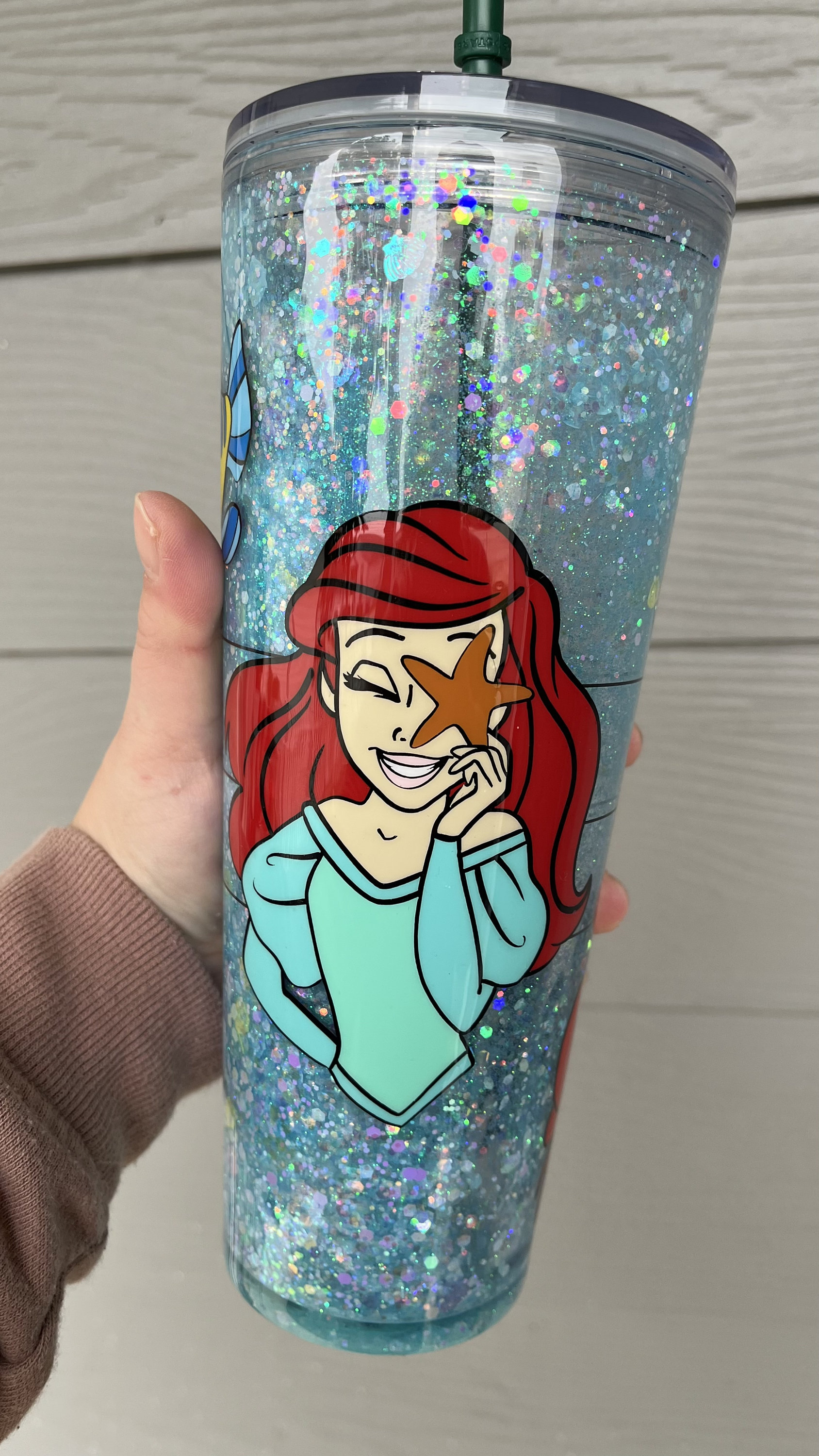 The Little Mermaid Starbucks Snow Globe Tumbler 