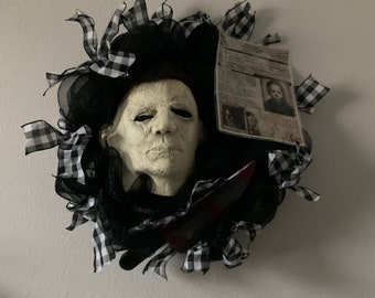 Horror wreath, Michael Myers, Halloween wreath, scary