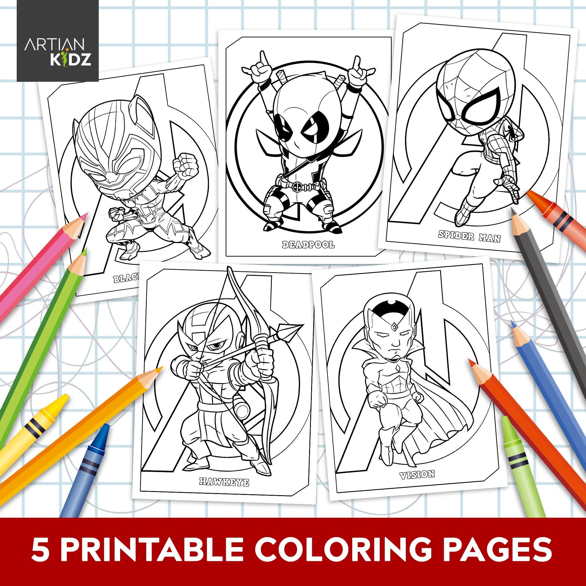 Kids Superhero Coloring Pages For Kids
