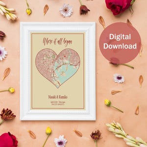 Valentinstag Geschenk, Landkarte Stadtplan, Landkarte Druck, Hochzeitstag Geschenk, Geburtstagsgeschenk, Stadtplan, DIGITAL DOWNLOAD.