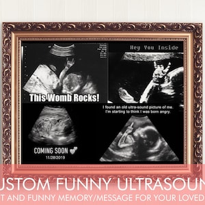 Funny Ultrasound Print, Baby Shower, Baby Shower Gifts, Funny Gift for Him/Her, Customizable Ultrasound, Funny 4 to 12 Week Ultrasound