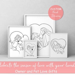 Personalisiertes Hundeportrait, Linienzeichnung, Haustier Kunst, Linie Hundeportrait, Hundeskizze, Linie Kunstgeschenk, Hundeumriss, druckbares Haustierporträt, Haustierumriss