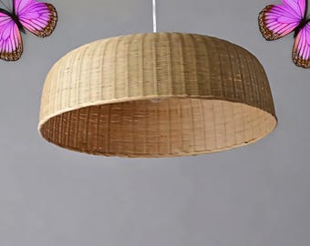 Handgefertigte Bambus Pendelleuchte: Korb Lampenschirm, Home Decor