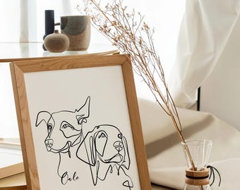 Tatuaje personalizado para perro, Diseño de tatuaje personalizado para mascota, Silueta de orejas de perro, Arte minimalista de orejas de mascota, Homenaje a gato, Boceto a partir de foto, Fallecido