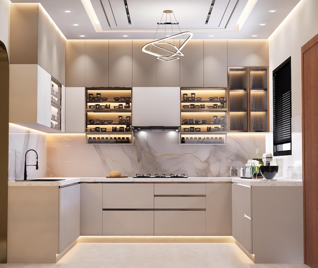 Custom Kitchen 3D Rendering: Interior Design Visualization - Etsy
