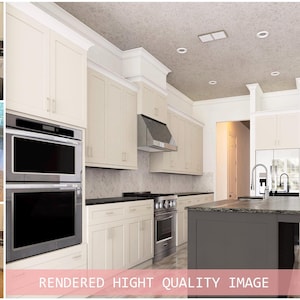 Custom Kitchen Design: 3D Interior Rendering