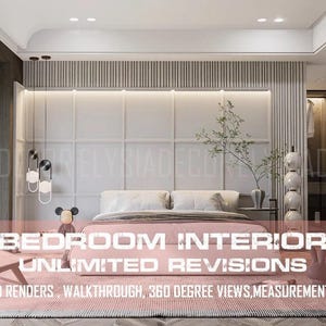 Custom bedroom design, Interior Design, Interior Design Service, custom interior design, 3D bedroom Design, 3D rendering, home decor