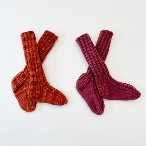 The Peaceful || Handmade Merino Wool Ribbed Socks for babies and toddlers