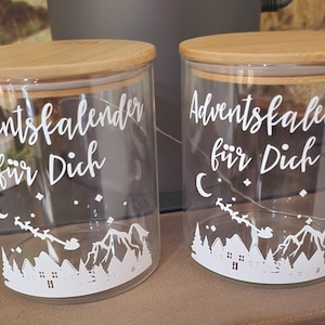 Advendskalender to go, Weihnachtsmarkt to go, Vorratsglas, Weihnachten,Nikolaus
