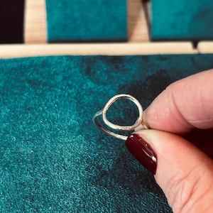 Sterling silver circle ring
