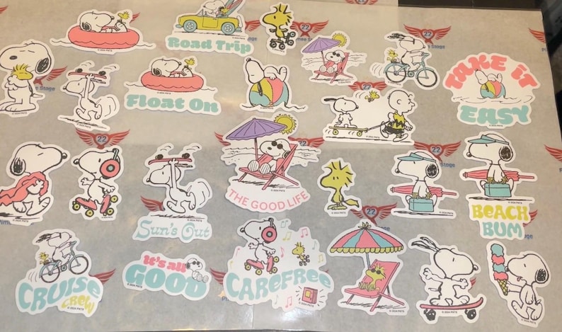 50 Stickers of Snoopy - Etsy