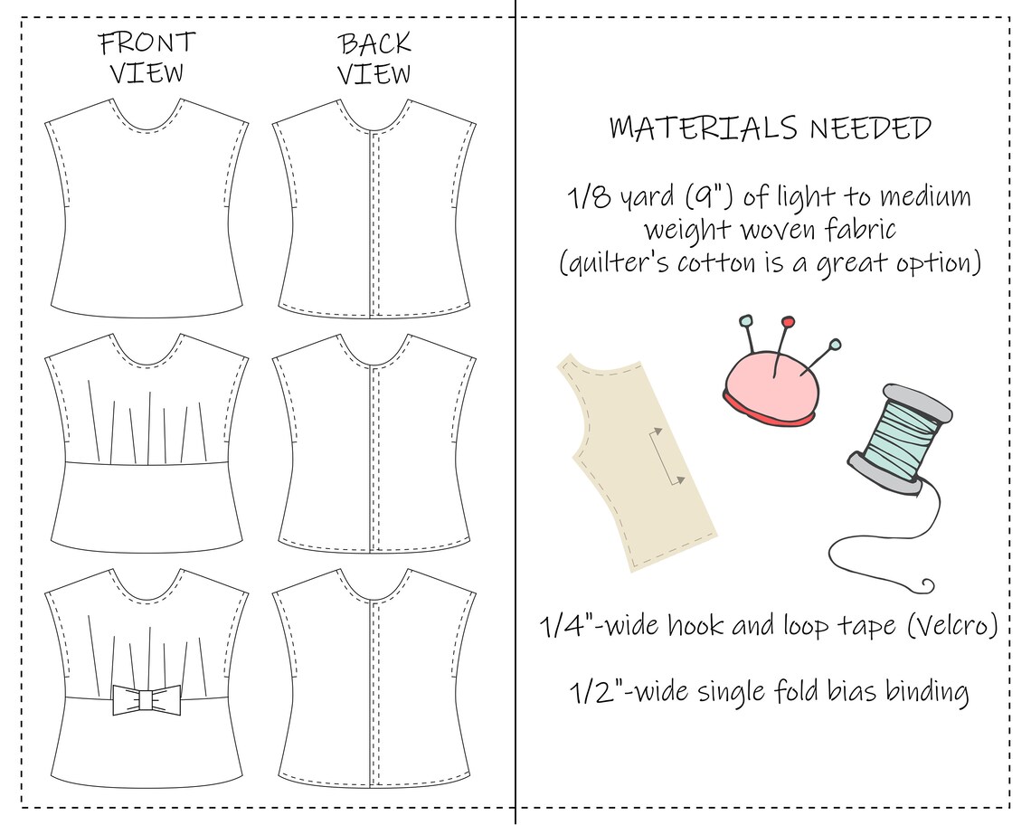 The Everyday Top - Digital Pdf Sewing Pattern for 18