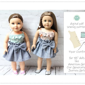 Piper Outfit - digital pdf sewing pattern for 18" dolls