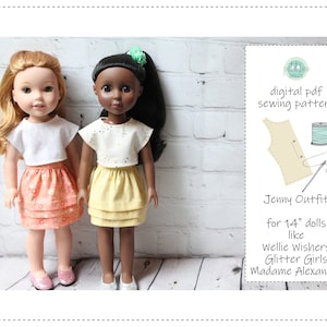 Jenny Outfit - digital pdf sewing pattern for 14&quot; dolls