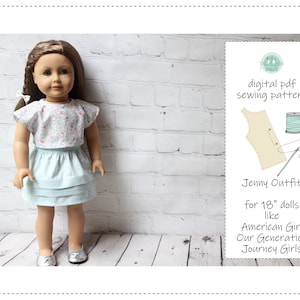 Jenny Outfit - digital pdf sewing pattern for 18&quot; dolls