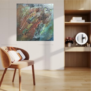 Abstract acrylic painting Magestic