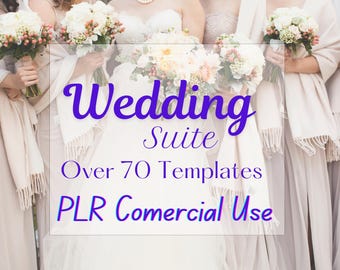 PLR Digital Wedding bundle, Wedding Planner Canva Templates All-in-one Wedding Suite, Commercial and Master Resell rights, Digital Download