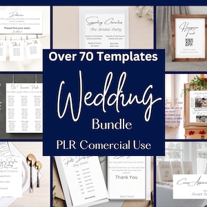 Large PLR Wedding Bundle, Instant Download, Canva Wedding Templates. Commercial and Master Resell rights for Etsy sellers, Digital Download