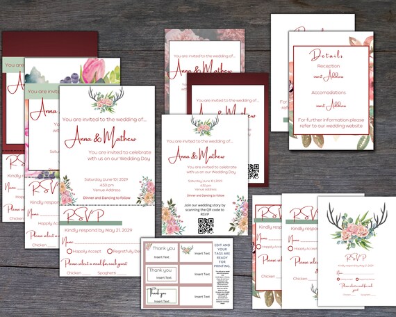 Wedding invitations bundle pack | Honestweddingadvice.com