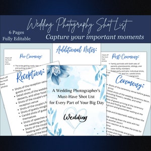Wedding Photography Shot List| Wedding Photographer Shot List,Printable Wedding Photo Checklist,Wedding Shot List,Printable,Instant Download