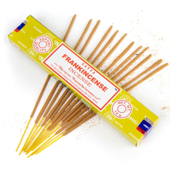 Frankincense Incense Sticks (12 sticks), incense, frankincense, meditation, reiki, chakra, spiritual healing, satya incense