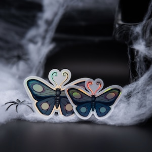 Adesivi sposa cadavere, farfalle, adesivi olografici, adesivi di Halloween, decalcomanie adesive,