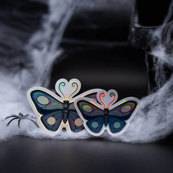 Corpse Bride Stickers, Butterflies, Holographic Stickers, Halloween Stickers, Stickers Decals,