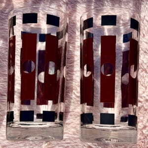 4 Art Deco Styled Drinking Glasses