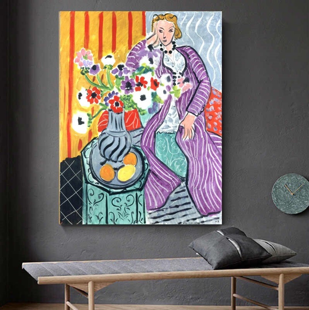 Henri Matisse Purple Robe and Anemones 1937 Henri Matisse Etsy
