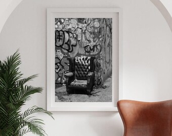 London Street Photography-print, graffitikunst, Verenigd Koninkrijk (digitale download)