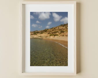 Ios Greece Seascape Print, Aegean Sea, Coastal Wall Art (Digital Download)