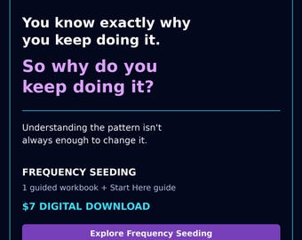 Frequency Seeding: Printable Sensory Reflection Workbook, 14 Pages (PDF)
