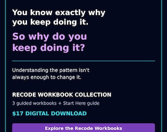 Self-Reflection Workbook Bundle: Recode Collection, 3 Printable Workbooks + Guide (PDF)