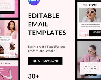 E-mailsjablonen | Roze E-mailmarketing | E-mail productmarketing | Mode-e-mailsjabloon | Nieuwsbriefsjabloon | Welkomst-e-mail