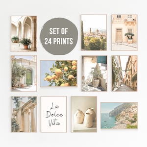 Italy Prints, Set of 24 prints, Lush Mediterranean Wall Art, Mega Bundle, Art Print Italian Countryside Gallery Wall Set
