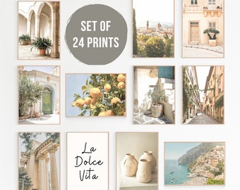 Italy Prints, Set of 24 prints, Lush Mediterranean Wall Art, Mega Bundle, Art Print Italian Countryside Gallery Wall Set