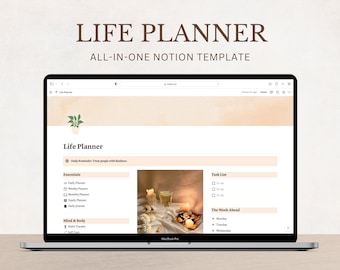 2026 Notion Template Life Planner Notion Dashboard All-in-One Notion Planner Second Brain Digital Planner Notion Finance Notion Aesthetic