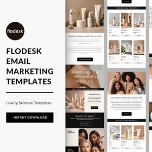 Editable Email Templates | Flodesk Email Marketing | Product Marketing Email | Newsletter Template | Skincare Email Template | Medspa