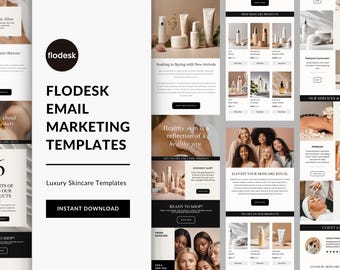 Flodesk Email Templates: Skincare & Medspa Marketing (Digital Download)