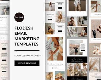 Flodesk メールテンプレートバンドル：ファッションニュースレター、Eコマースマーケティング（12テンプレート）