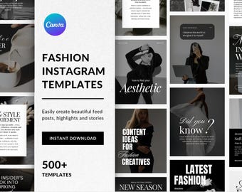 Fashion Ecommerce Instagram Post Clothes Instagram Fashion Blogger Canva template Online store E-commerce template