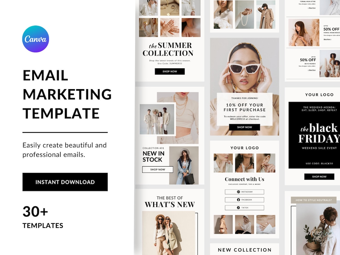 Email Marketing Canva Template Fully Editable E blast Etsy Email Marketing Canva Template Fully Editable E blast Etsy