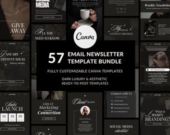 Editable Email Template Canva Business E-mail Marketing Templates, Coaching Templates, Minimalistic Luxury Templates